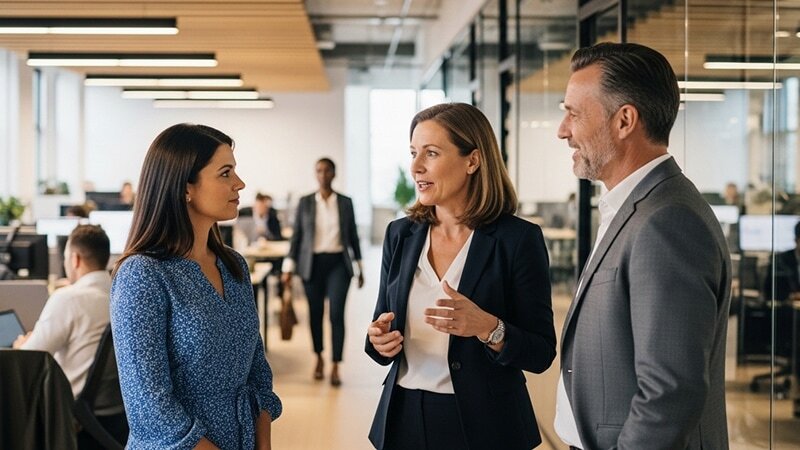 Leadership development in action — senior professional navigating an organizational challenge
