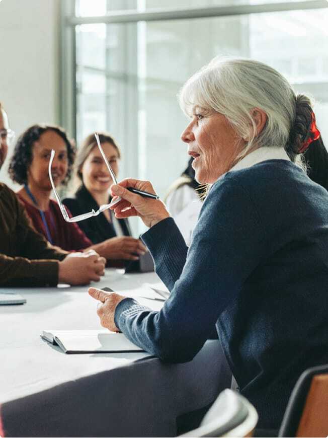 Senior executive leader navigating high-stakes organizational complexity with advisory support